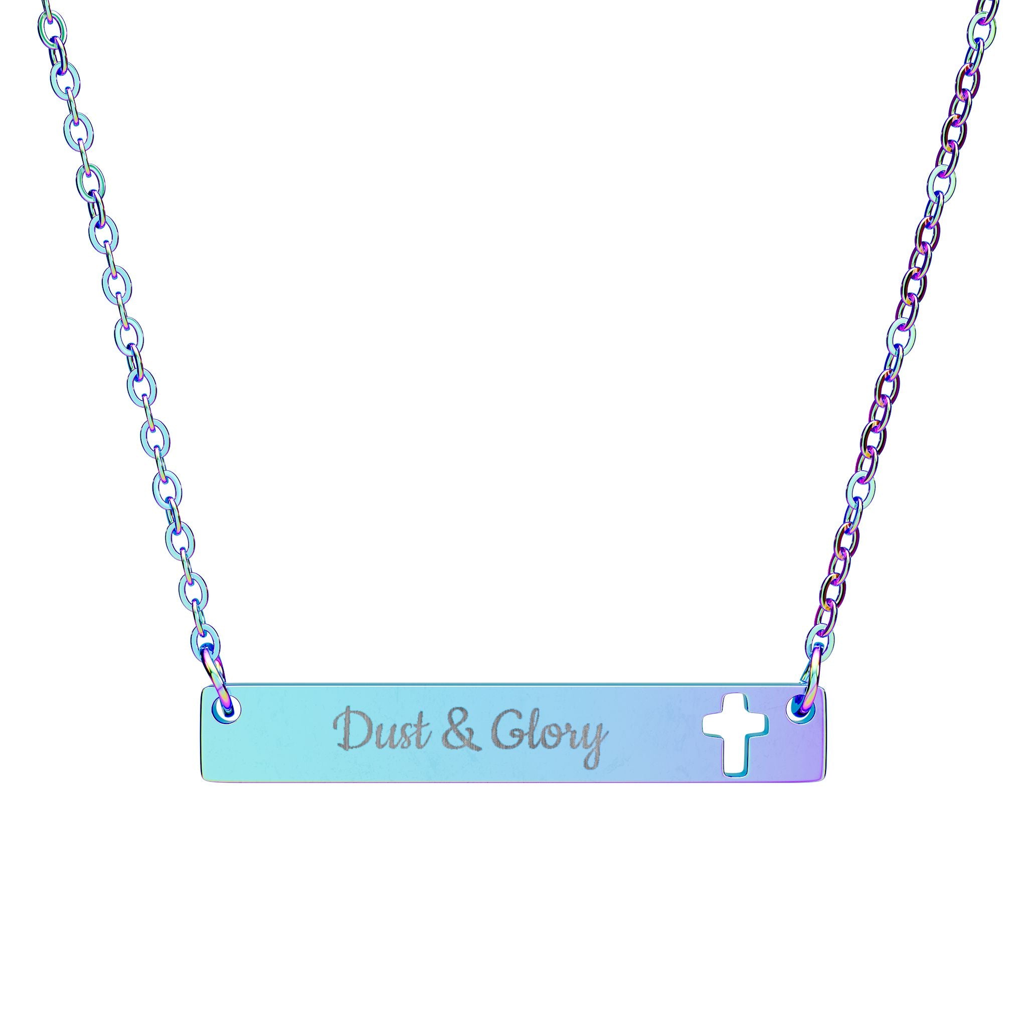 Dust & Glory Bar Cross Necklace