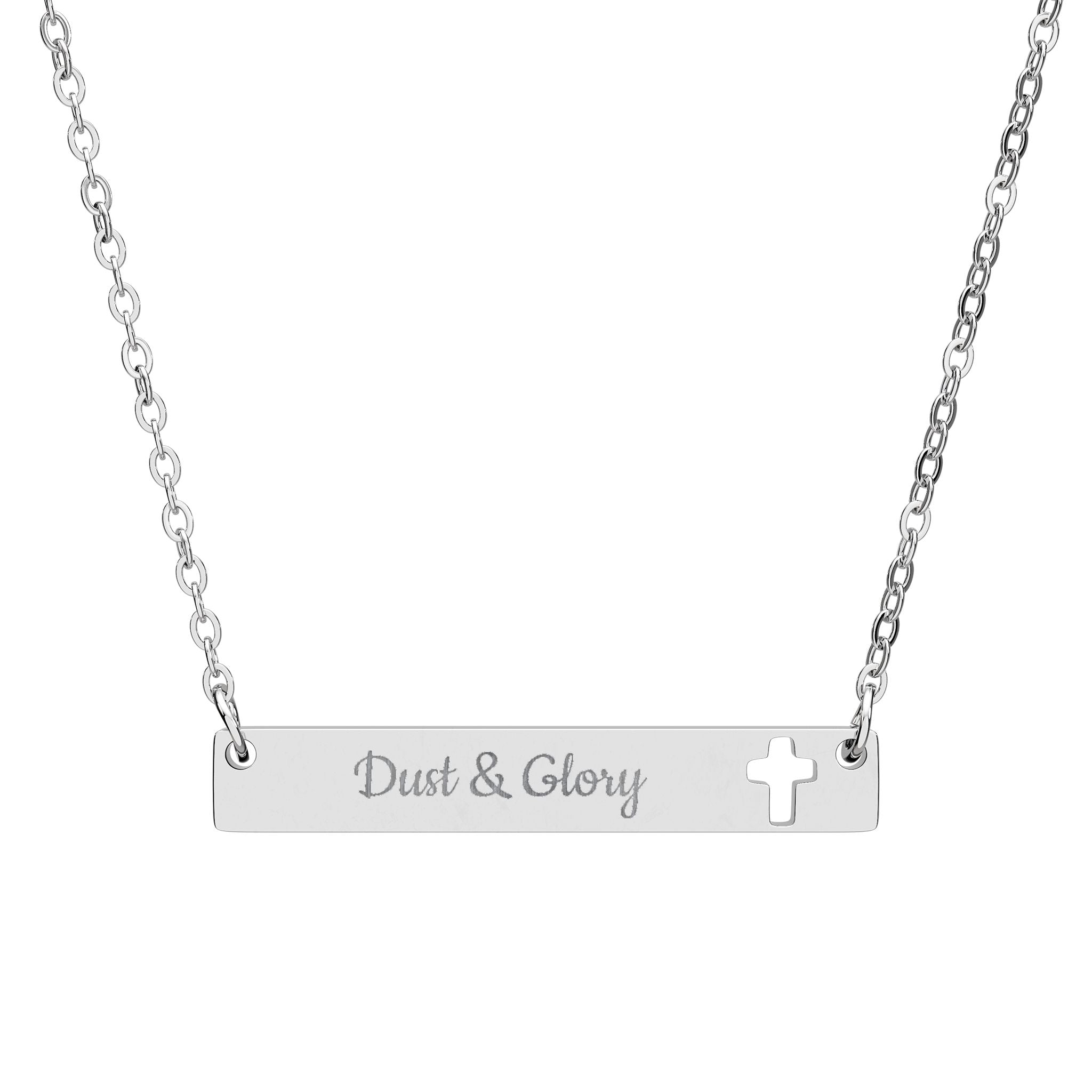Dust & Glory Bar Cross Necklace