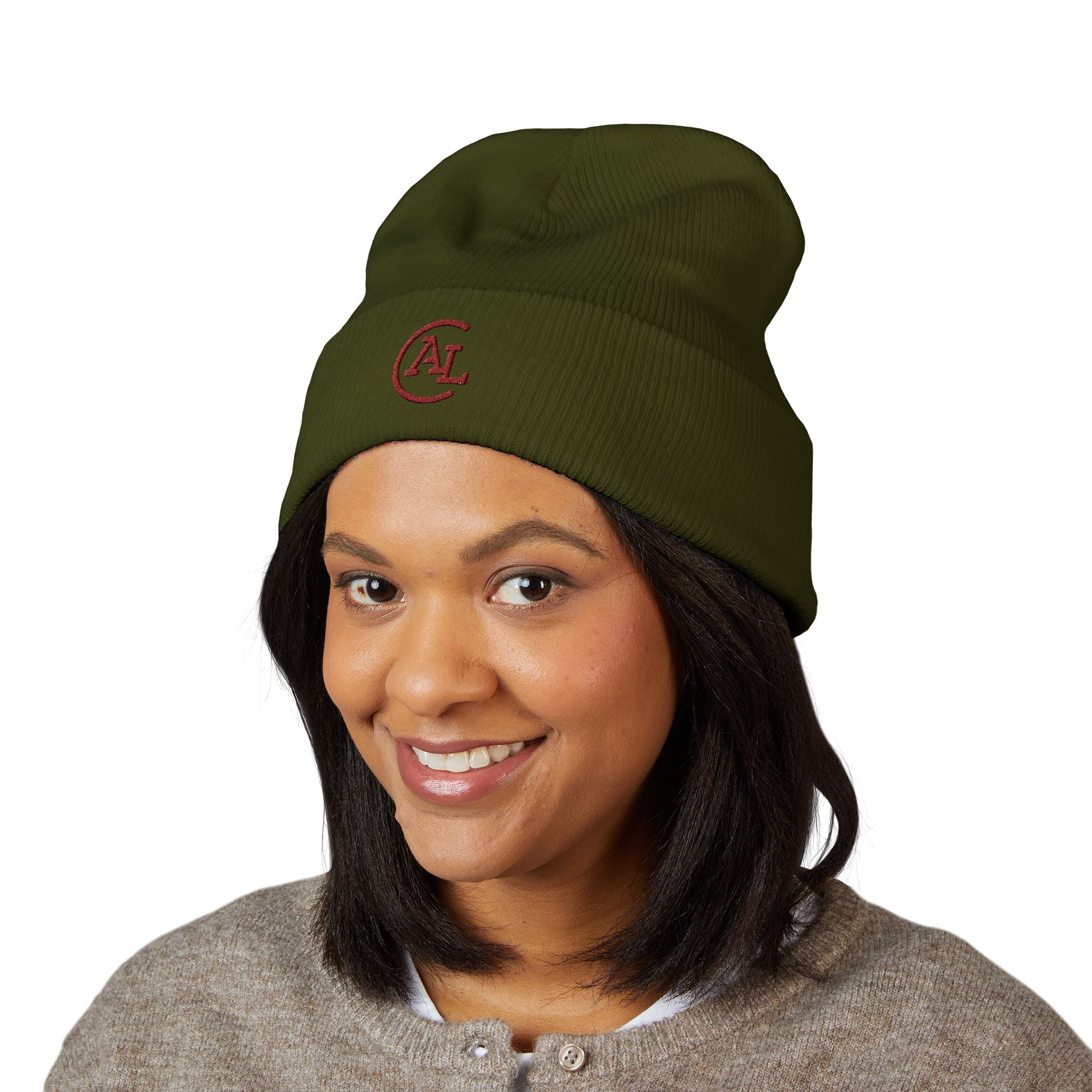 Embroidered 'ALC' Classic Cuffed Beanie