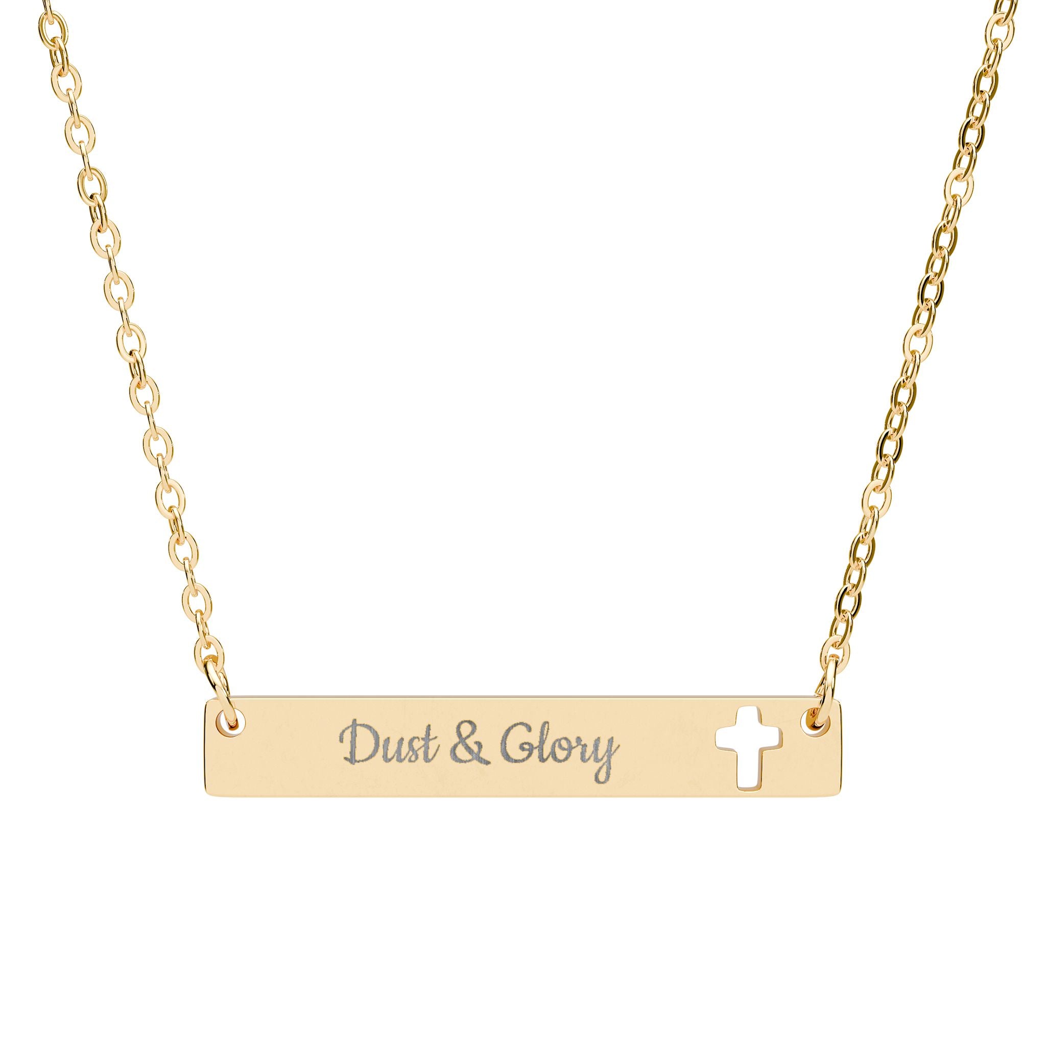 Dust & Glory Bar Cross Necklace