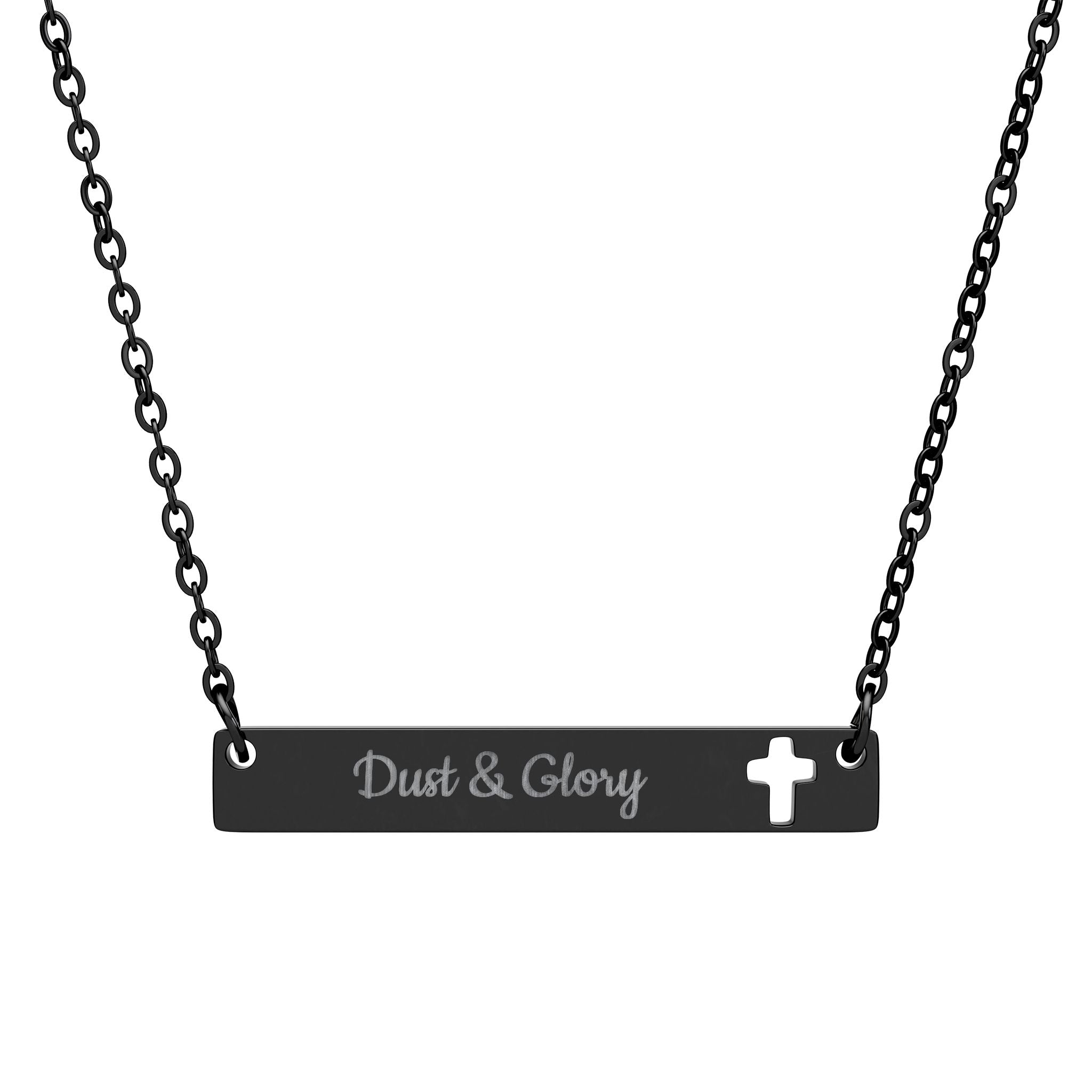 Dust & Glory Bar Cross Necklace