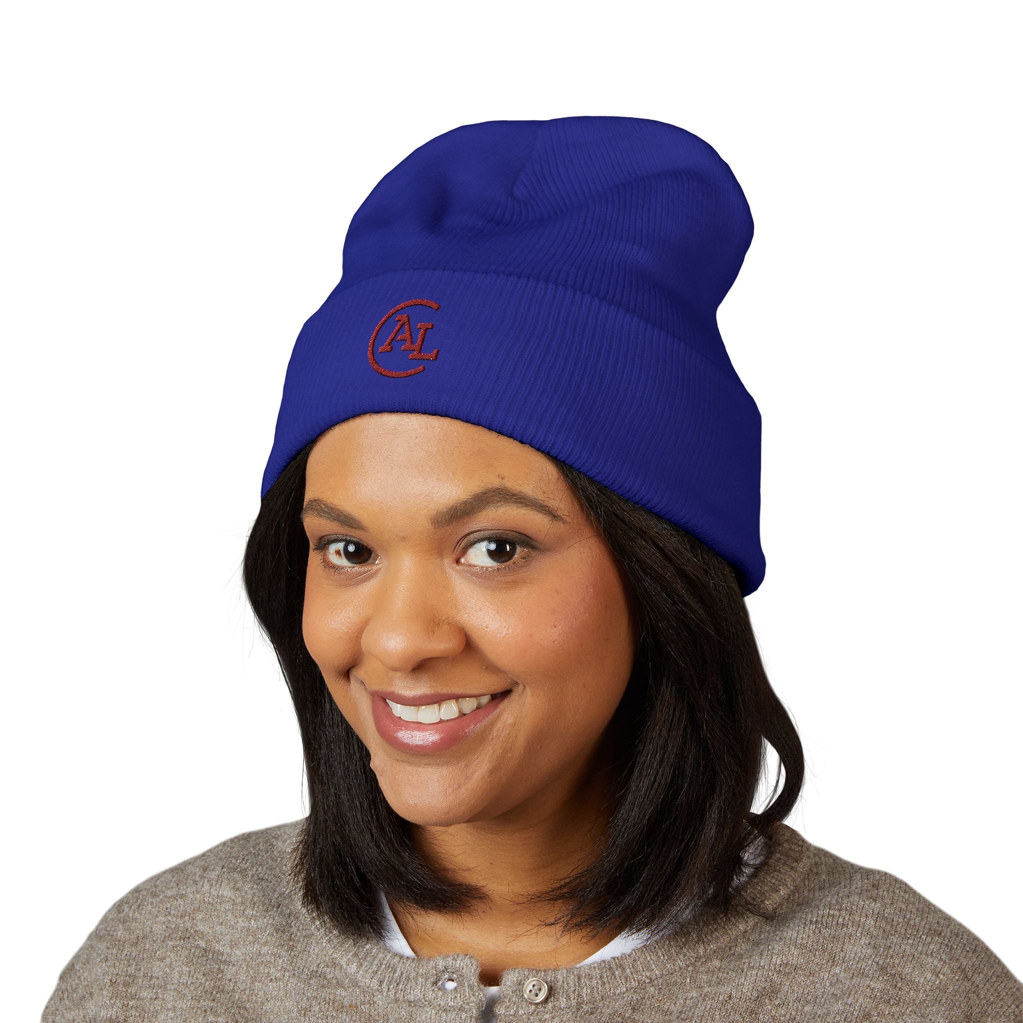 Embroidered 'ALC' Classic Cuffed Beanie