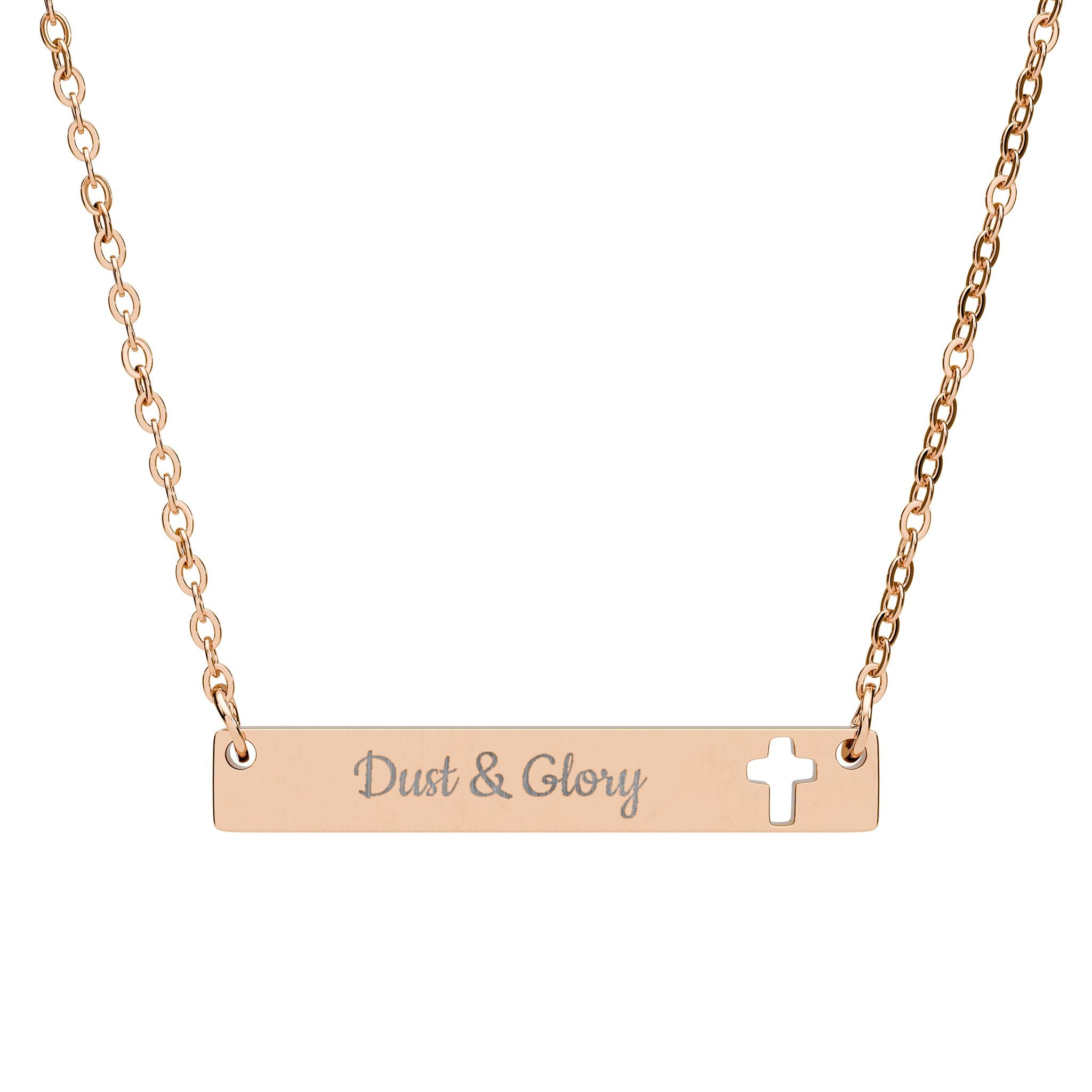 Dust & Glory Bar Cross Necklace
